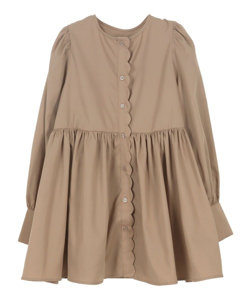 KOBE LETTUCE（コウベレタス）の「ロングスリーブスカラップブラウス（シャツ/ブラウス・レディース・オフホワイト/ブラック/ベージュ系その他/ベージュ・M）」の14枚目の写真