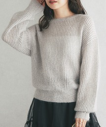 La boutique BonBon | 【お上品きらきら】キッドモヘアラメクルーニット(ニット/セーター)