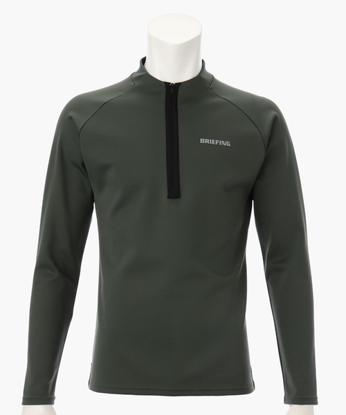 メンズウェア BRIEFING BACK LOGO LINE LS HALF ZIP BRIEFING - MEN'S BACK LOGO LINE LS HALF ZIP SHIRT / ロゴ