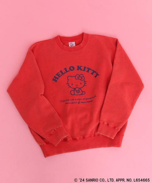 CHILD WOMAN(チャイルドウーマン)の「【WEB・原宿路面店限定】SANRIO/サンリオ HELLOKITTY/ハローキティ×CHILDWOMAN プリントスウェット(スウェット・レディース・ネイビー/レッド・FREE)」の20枚目の写真