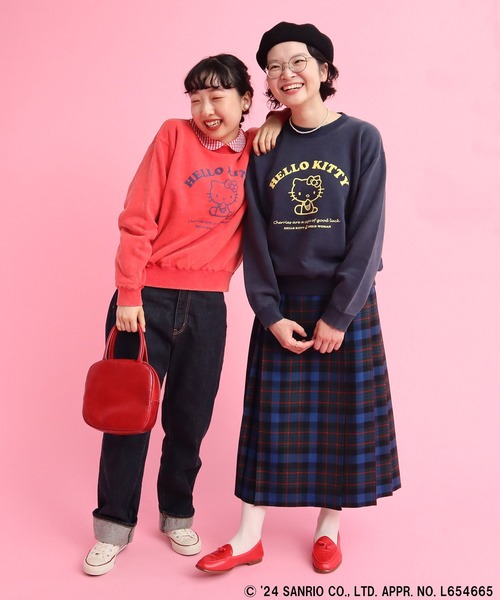 CHILD WOMAN(チャイルドウーマン)の「【WEB・原宿路面店限定】SANRIO/サンリオ HELLOKITTY/ハローキティ×CHILDWOMAN プリントスウェット(スウェット・レディース・ネイビー/レッド・FREE)」の3枚目の写真