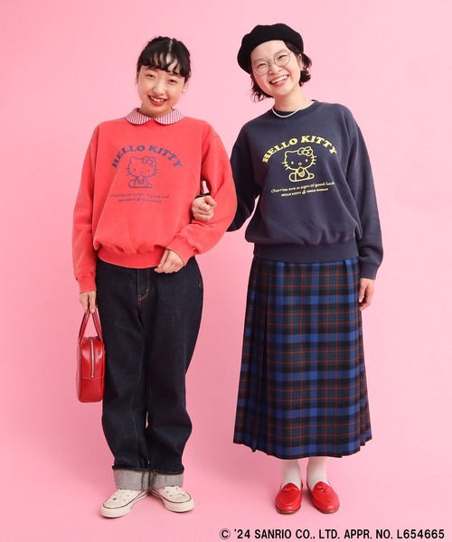 CHILD WOMAN(チャイルドウーマン)の「【WEB・原宿路面店限定】SANRIO/サンリオ HELLOKITTY/ハローキティ×CHILDWOMAN プリントスウェット(スウェット・レディース・ネイビー/レッド・FREE)」の21枚目の写真