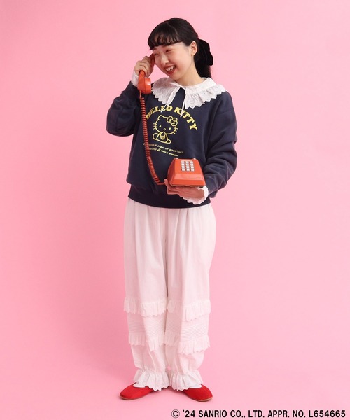 CHILD WOMAN(チャイルドウーマン)の「【WEB・原宿路面店限定】SANRIO/サンリオ HELLOKITTY/ハローキティ×CHILDWOMAN プリントスウェット(スウェット・レディース・ネイビー/レッド・FREE)」の11枚目の写真
