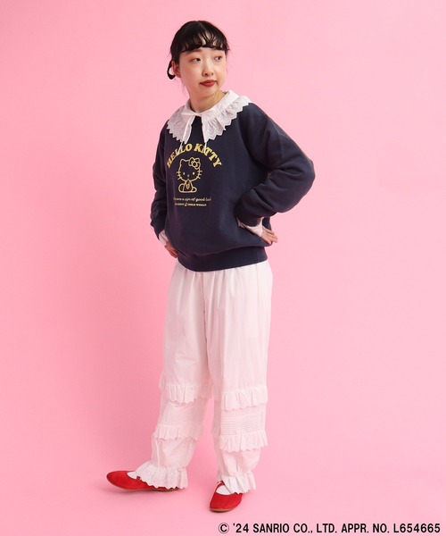 CHILD WOMAN(チャイルドウーマン)の「【WEB・原宿路面店限定】SANRIO/サンリオ HELLOKITTY/ハローキティ×CHILDWOMAN プリントスウェット(スウェット・レディース・ネイビー/レッド・FREE)」の9枚目の写真