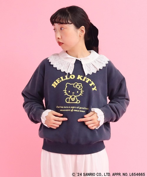 CHILD WOMAN(チャイルドウーマン)の「【WEB・原宿路面店限定】SANRIO/サンリオ HELLOKITTY/ハローキティ×CHILDWOMAN プリントスウェット(スウェット・レディース・ネイビー/レッド・FREE)」の4枚目の写真