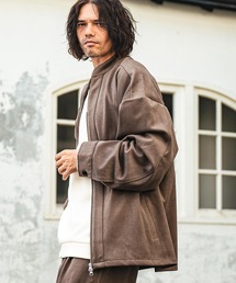 mj10382- Brushed Span Zipper & Skipper Shirt Jacket スキッパージャケット