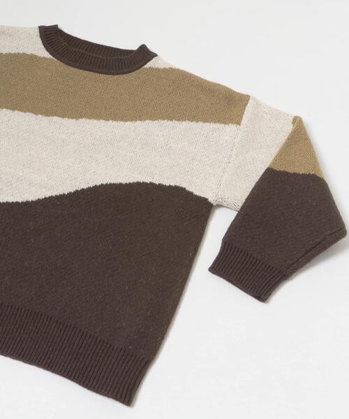 ITEMS URBANRESEARCH（アイテムズ アーバンリサーチ）の「総柄クルーネックニットプルオーバー（ニット/セーター・レディース・ブラック/ブルー/ブラウン・FREE）」の9枚目の写真