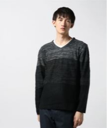 【Bling Leads】ボーダーニット＆ ロングTシャツ　アンサンブルセット