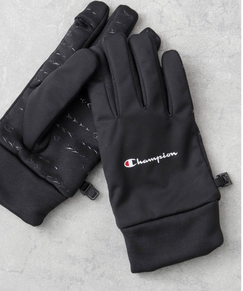 Champion(チャンピオン)の「ストレッチ 防風 グローブ(手袋)(手袋・メンズ・ブラック・FREE)」の1枚目の写真