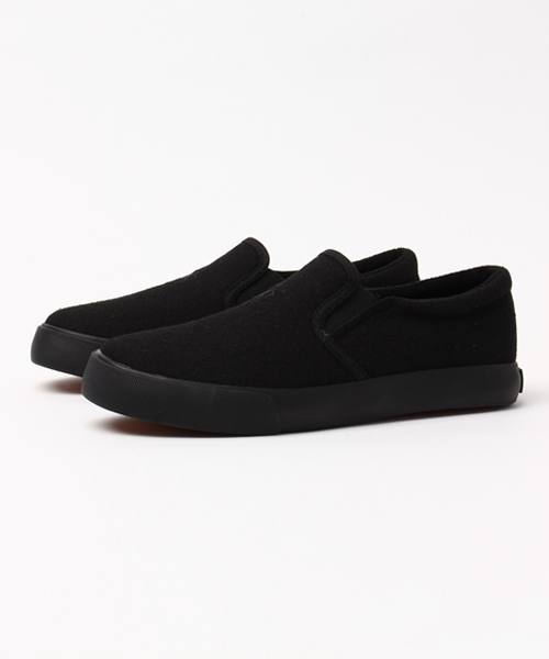 POLO RALPH LAUREN（ポロ ラルフ ローレン）の「ジュニア ウィメンズ ポロ ラルフローレン ウール スリッポンスニーカー POLO SETH SLIP ON WOOL Jr（スニーカー・レディース・ブラック/グレー/ネイビー・23cm/25cm/23.5cm/24cm/24.5cm）」の2枚目の写真