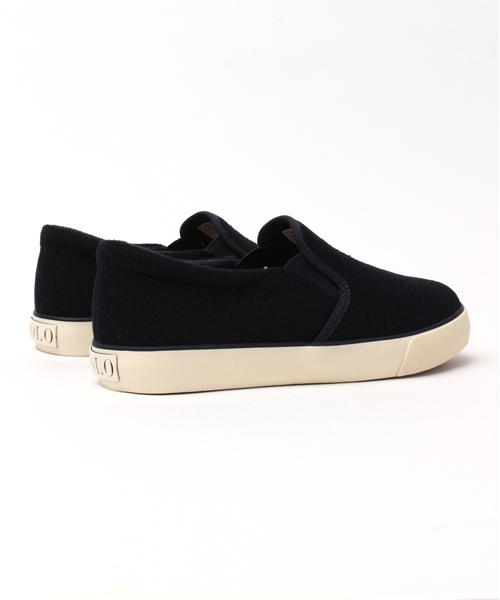 POLO RALPH LAUREN（ポロ ラルフ ローレン）の「ジュニア ウィメンズ ポロ ラルフローレン ウール スリッポンスニーカー POLO SETH SLIP ON WOOL Jr（スニーカー・レディース・ブラック/グレー/ネイビー・23cm/25cm/23.5cm/24cm/24.5cm）」の5枚目の写真