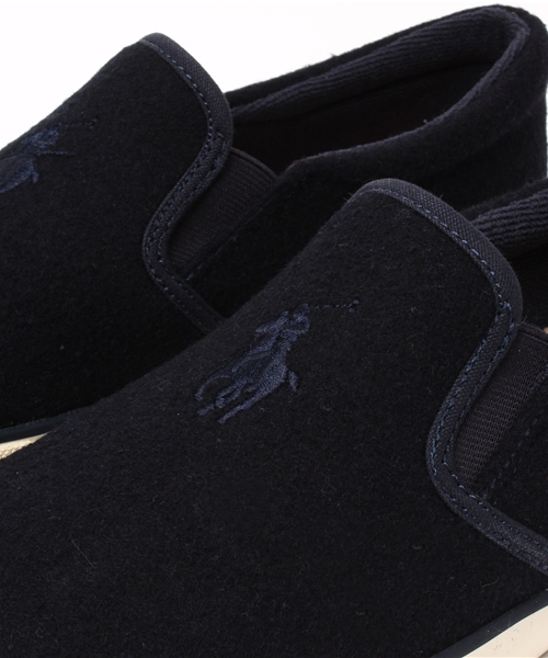 POLO RALPH LAUREN（ポロ ラルフ ローレン）の「ジュニア ウィメンズ ポロ ラルフローレン ウール スリッポンスニーカー POLO SETH SLIP ON WOOL Jr（スニーカー・レディース・ブラック/グレー/ネイビー・23cm/25cm/23.5cm/24cm/24.5cm）」の7枚目の写真