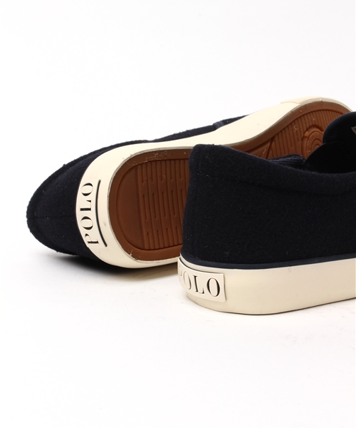 POLO RALPH LAUREN（ポロ ラルフ ローレン）の「ジュニア ウィメンズ ポロ ラルフローレン ウール スリッポンスニーカー POLO SETH SLIP ON WOOL Jr（スニーカー・レディース・ブラック/グレー/ネイビー・23cm/25cm/23.5cm/24cm/24.5cm）」の9枚目の写真
