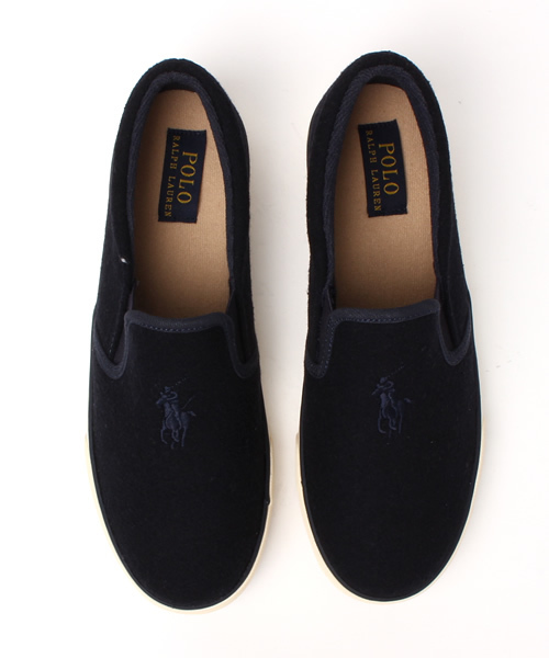 POLO RALPH LAUREN（ポロ ラルフ ローレン）の「ジュニア ウィメンズ ポロ ラルフローレン ウール スリッポンスニーカー POLO SETH SLIP ON WOOL Jr（スニーカー・レディース・ブラック/グレー/ネイビー・23cm/25cm/23.5cm/24cm/24.5cm）」の10枚目の写真