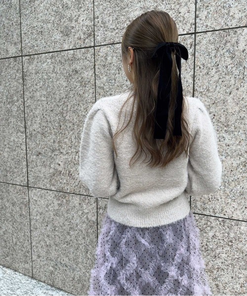 NOELA(ノエラ)の「ウールシャギーラメニット(ニット/セーター・レディース・ベージュ/オフホワイト/グレー・フリー)」の10枚目の写真