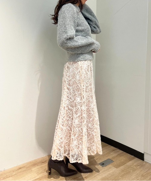 NOELA(ノエラ)の「ウールシャギーラメニット(ニット/セーター・レディース・ベージュ/オフホワイト/グレー・フリー)」の13枚目の写真