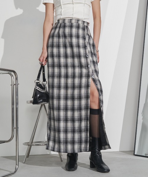 スカート P-bow lace up zip skirt(S BLACK): スカート｜PMbox P&M OFFICIAL