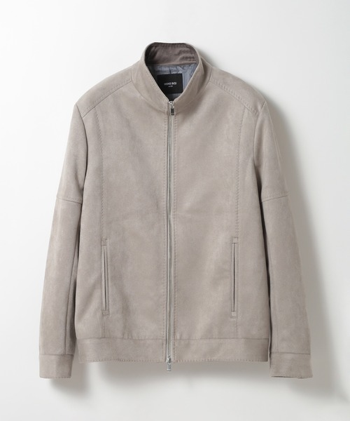 MEN'S BIGI（メンズビギ）の「フェイクスエードストレッチダンボールジャケット（ブルゾン・メンズ・ライトグレー/ネイビー/キャメル・02/03/04/01）」の21枚目の写真