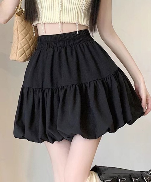 セール】ハイウエスト バルーン ミニスカート（スカート