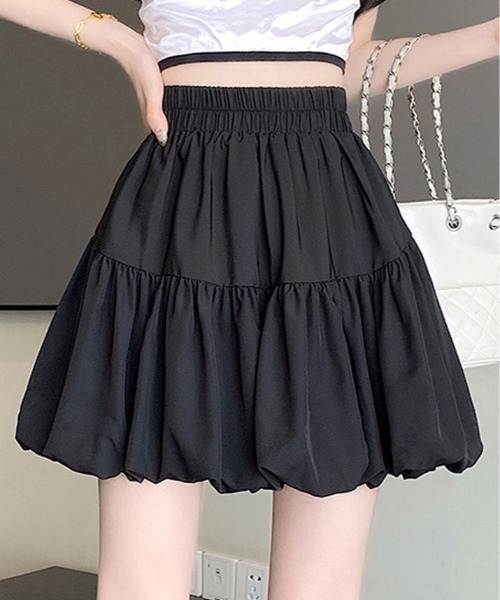 ハイウエスト バルーン ミニスカート（スカート）｜kirakiraShop