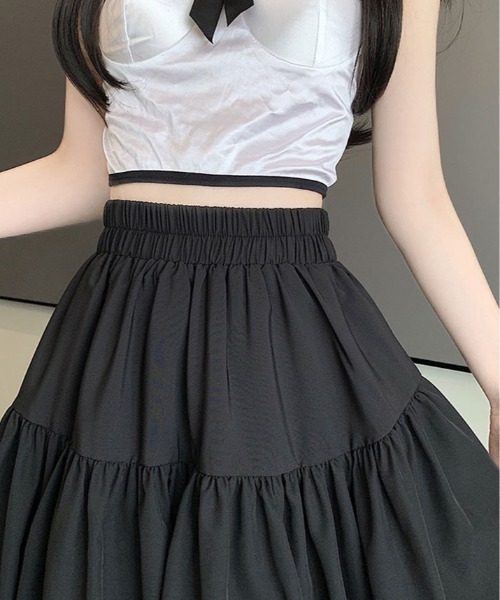 ハイウエスト バルーン ミニスカート（スカート）｜kirakiraShop