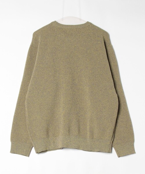 GLOSTER（グロスター）の「【GLOSTER/グロスター】片畦編み ミックス クルーネック  プルオーバー ニット（ニット/セーター・メンズ・チャコールグレー/イエロー/ブルー・M/L/S）」の5枚目の写真