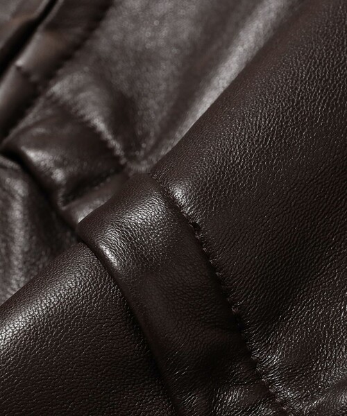 BEAMS（ビームス）の「ユーズド加工 レザー ショートブルゾン（ライダースジャケット・メンズ・ブラック/ブラウン・SMALL/MEDIUM/LARGE/X-LARGE）」の21枚目の写真