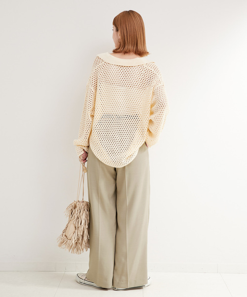 B.C STOCK(ベーセーストック)の「アシンメトリータックパンツ(スラックス・レディース・ブラック系その他/ライトグレー/ベージュ・SMALL/MEDIUM)」の20枚目の写真