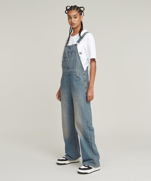 G-STAR（ジースター）の「BOWEY 3D LOOSE OVERALL/立体裁断ワイドルーズオーバーオール（サロペット/オーバーオール・レディース・インディゴブルー・SMALL/X-SMALL）」の6枚目の写真