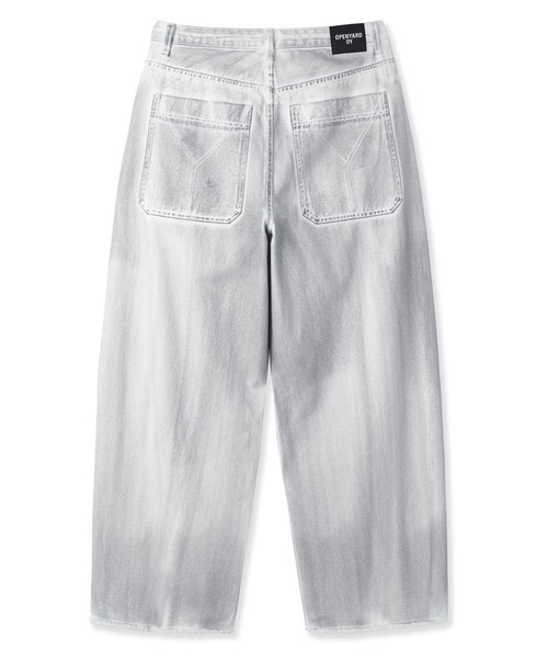 OY（オーワイ）の「『OY/オーワイ』 RAW HEM STITCHED WIDE VOLUME PANTS/ローヘム ステッチ ワイドボリュームパンツ（デニムパンツ・レディース・グレー・L/M）」の8枚目の写真
