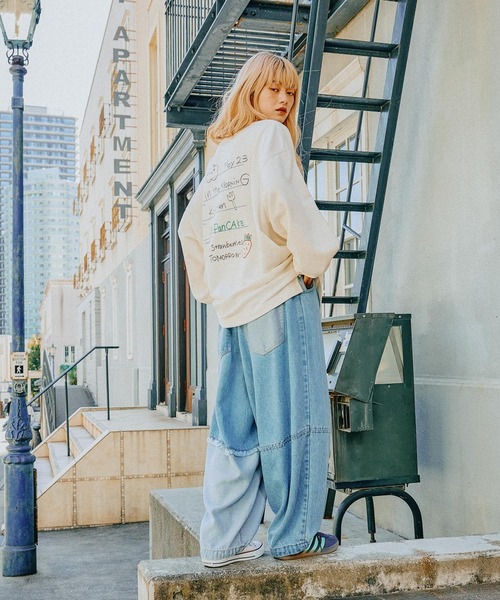 セール】【MODE NORM CORE】ミニ裏毛グラフィックロングTシャツ（T