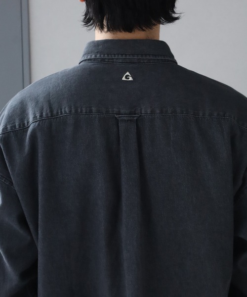 GERRY(ジェリー)の「【GERRY/ジェリー】ワンポイント刺繍ロゴ ボタンダウン 長袖 デニムシャツ(シャツ/ブラウス・メンズ・ネイビー/ブルー/ブラック/ブラック系その他・L/LL/M)」の15枚目の写真