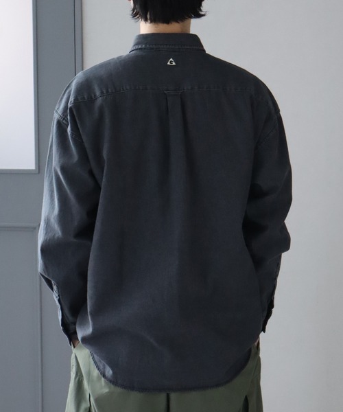 GERRY(ジェリー)の「【GERRY/ジェリー】ワンポイント刺繍ロゴ ボタンダウン 長袖 デニムシャツ(シャツ/ブラウス・メンズ・ネイビー/ブルー/ブラック/ブラック系その他・L/LL/M)」の18枚目の写真