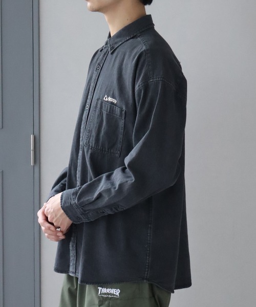 GERRY(ジェリー)の「【GERRY/ジェリー】ワンポイント刺繍ロゴ ボタンダウン 長袖 デニムシャツ(シャツ/ブラウス・メンズ・ネイビー/ブルー/ブラック/ブラック系その他・L/LL/M)」の17枚目の写真