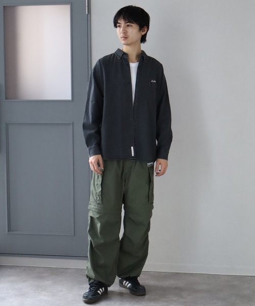 GERRY(ジェリー)の「【GERRY/ジェリー】ワンポイント刺繍ロゴ ボタンダウン 長袖 デニムシャツ(シャツ/ブラウス・メンズ・ネイビー/ブルー/ブラック/ブラック系その他・L/LL/M)」の16枚目の写真