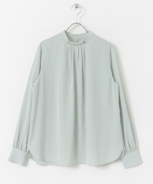 URBAN RESEARCH DOORS（アーバンリサーチドアーズ）の「ボタンポイントタックブラウス（シャツ/ブラウス・レディース・ライトブルー/オフホワイト・MEDIUM）」の8枚目の写真