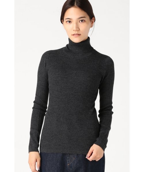 JOURNAL STANDARD（ジャーナルスタンダード）の「リブボーダームジ タートルネックプルオーバー#（ニット/セーター・レディース・チャコールグレー/ホワイト系その他/ブラック/アイボリー・FREE）」の4枚目の写真