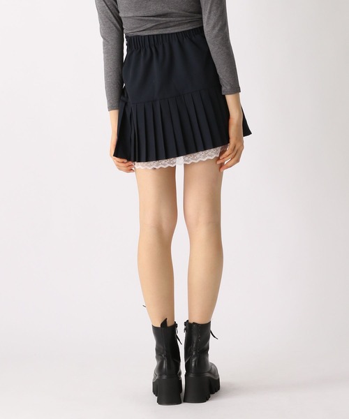 FOREVER 21(フォーエバー トゥエンティーワン)の「【2025SS】レースレイヤードプリーツミニスカート(スカート・レディース・ネイビー/グレー・SMALL/MEDIUM)」の7枚目の写真