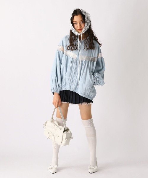 FOREVER 21(フォーエバー トゥエンティーワン)の「【2025SS】レースレイヤードプリーツミニスカート(スカート・レディース・ネイビー/グレー・SMALL/MEDIUM)」の8枚目の写真