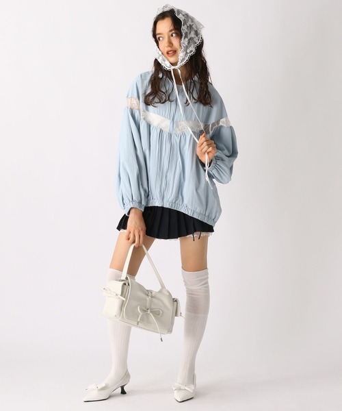 FOREVER 21(フォーエバー トゥエンティーワン)の「【2025SS】レースレイヤードプリーツミニスカート(スカート・レディース・ネイビー/グレー・SMALL/MEDIUM)」の9枚目の写真