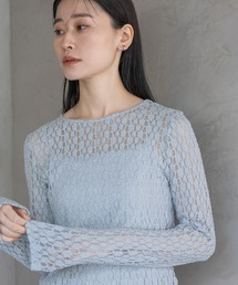 A part by | レースカット_長袖(Tシャツ/カットソー)