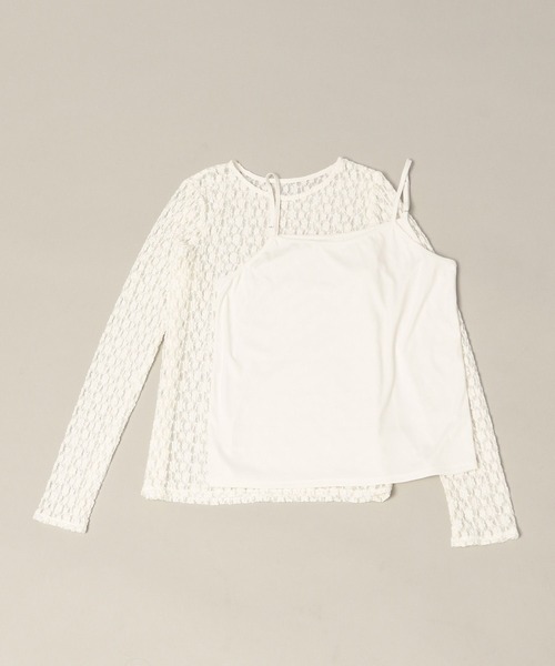 A part by（アパートバイ）の「レースカット_長袖（Tシャツ/カットソー・レディース・オフホワイト/ブラック/ブルー系その他3・FREE）」の14枚目の写真