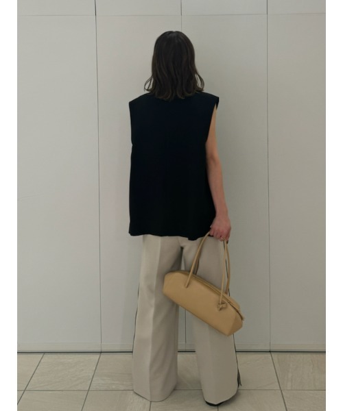 Mila Owen（ミラオーウェン）の「ウエストゴムパイピングラインジャージパンツ（その他パンツ・レディース・ベージュ/ネイビー/ブラック・0/1）」の21枚目の写真