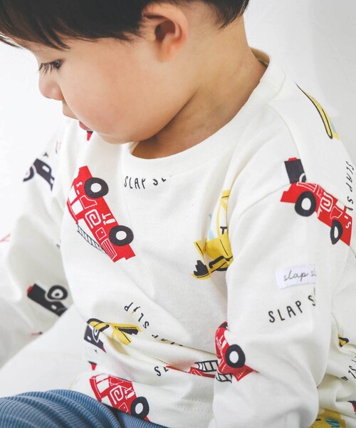 SLAP SLIP(スラップスリップ)の「【スララク/防汚加工】わくわくデザイン男の子長袖Tシャツ(80~130cm)(Tシャツ/カットソー・キッズ・ブルー/グリーン系その他/ブラック系その他/ベージュ/オフホワイト/イエロー/グレー/ホワイト・80cm/90cm/110cm/100cm/120cm/130cm)」の18枚目の写真
