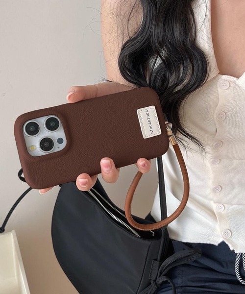 iPhoneケース スマホケース iPhone16ケース PUレザー調 ハンド