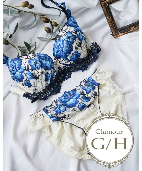 Gマットブラックデビルマスク+G白青カプラー付き セール】GカップHカップ【しっかり美胸ブラ】すっきりブラが脇高仕様に