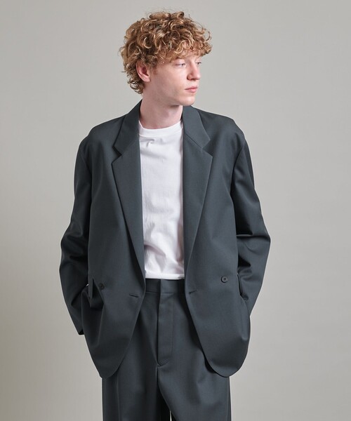 LOEFF＞ウール ギャバ ボックス ジャケット MEN'S（テーラード