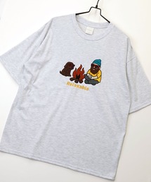 Burner（バーナー）の「【GROOVY STORE】ワンポイント刺繍ワイドTシャツ（Tシャツ/カットソー）」