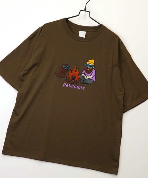 Burner(バーナー)の「【GROOVY STORE】ワンポイント刺繍ワイドTシャツ(Tシャツ/カットソー・メンズ・ブラック/ネイビー/ホワイト/インディゴブルー/スミクロ/ライトブラック/ホワイト系その他2/ホワイト系その他3/ホワイト系その他4/ホワイト系その他5/ブラック系その他2/ブラック系その他3/ブラック系その他4/コーラルピンク/ブラック系その他5/グレイッシュブルー/ホワイト系その他6/ブラウン系その他/ホワイト×グレー/ダークグリーン/ブラック系その他6/ホワイト×ライトグレー/ブラック系1/ブラック系2/杢グレー・LL/L/M)」の20枚目の写真