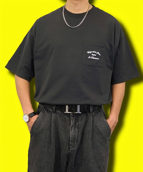 Burner（バーナー）の「【GROOVY STORE】ワンポイント刺繍ワイドTシャツ（Tシャツ/カットソー・メンズ・ブラック/ネイビー/ホワイト/インディゴブルー/スミクロ/ライトブラック/ホワイト系その他2/ホワイト系その他3/ホワイト系その他4/ホワイト系その他5/ブラック系その他2/ブラック系その他3/ブラック系その他4/コーラルピンク/ブラック系その他5/グレイッシュブルー/ホワイト系その他6・LL/L/M）」の11枚目の写真